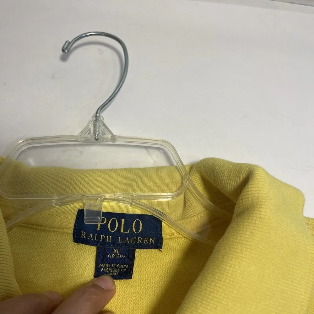 Polo Ralph Lauren Men's BIG PONY Number 3 Polo XL 18-20 Yellow Preppy Casual
